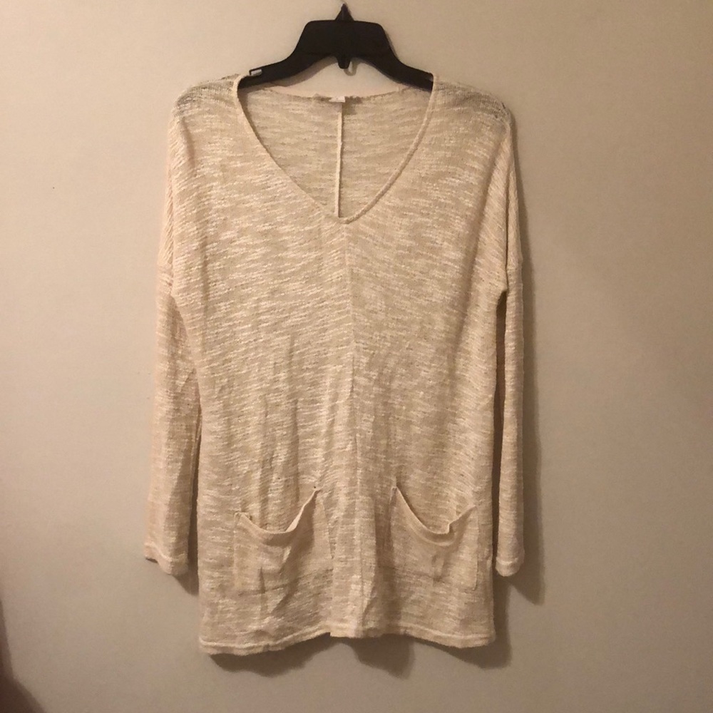 LOVE RICHE - Cream/Ivory Lightweight Sweater